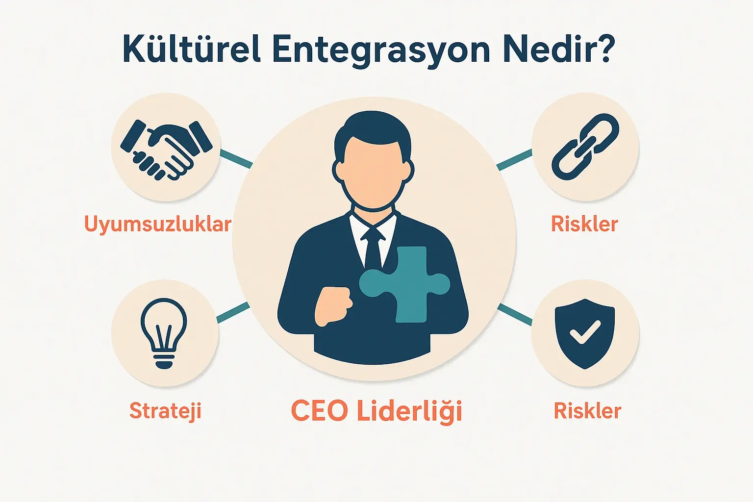 Yüksek Riskli Birleşme ve Satın Alma Süreçlerinde CEO'nun Kültürel Entegrasyon Liderliği 1 Cultural integration is a CEO-led effort in high-risk M&As, balancing alignment, strategy, and risk mitigation.