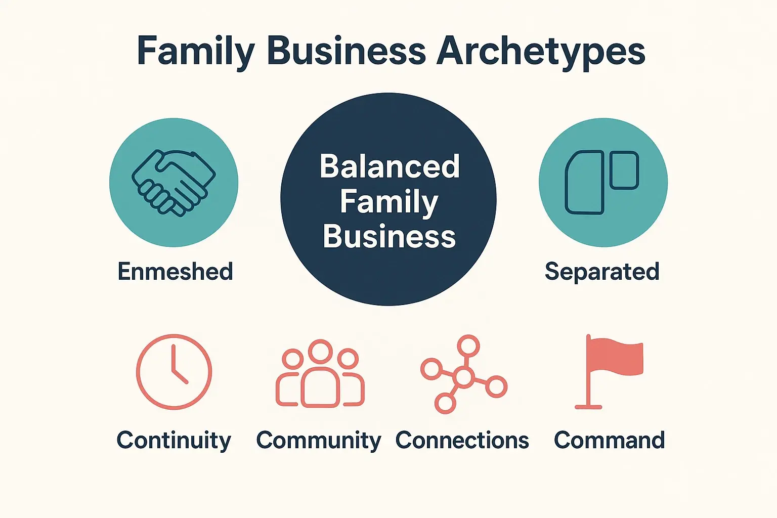 Beyond the Balance Sheet: The 2nd & 3rd Gen Leader’s Guide to Values-Driven Performance 1 This visual introduces the foundational family business archetypes and strategic pillars essential for balancing tradition and performance in multi-generational leadership.