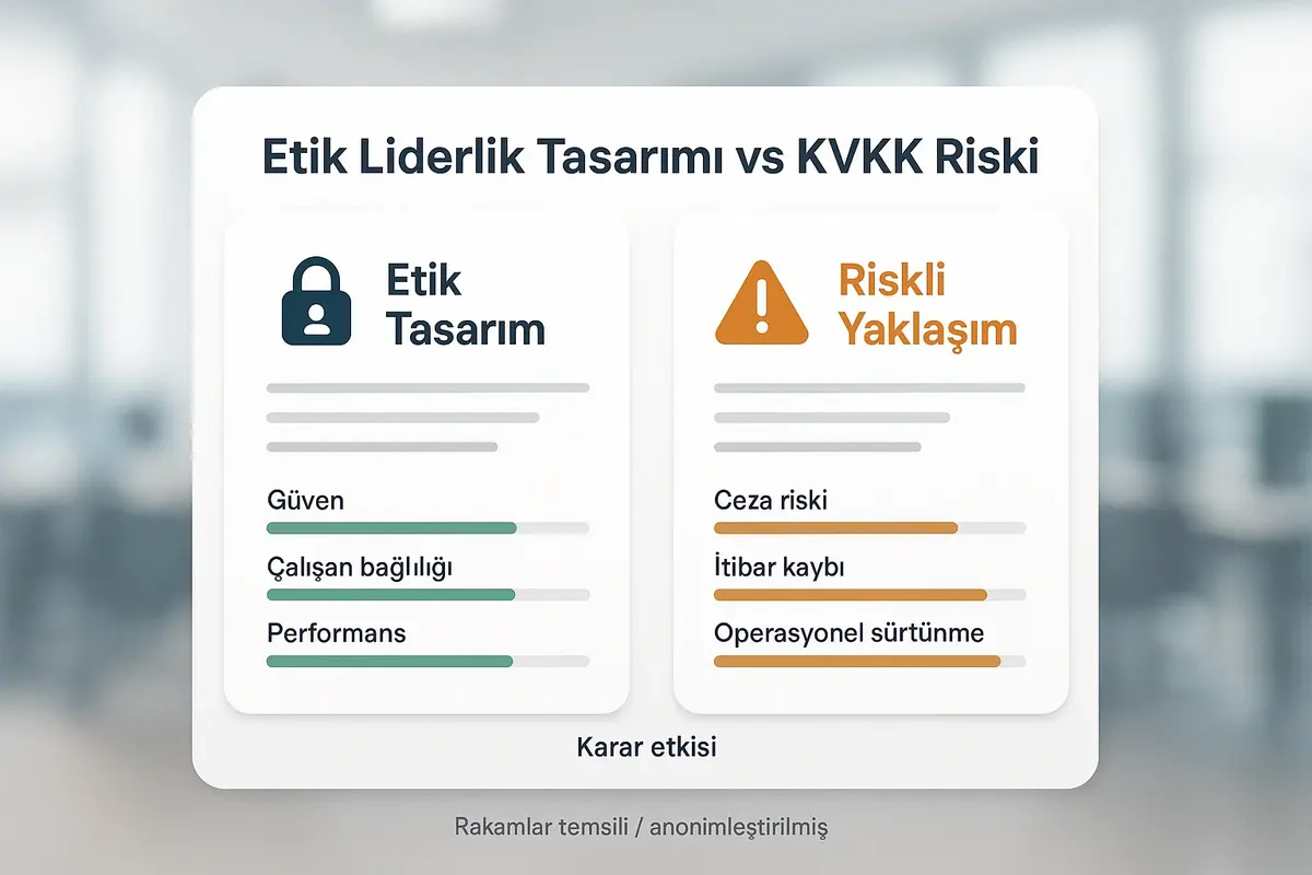 Liderlik ve Takım Değerlendirmelerinde Etik İlkeler ve Gizlilik 1 Etik liderlik tasarımı, performansı desteklerken KVKK kaynaklı riskleri azaltır.