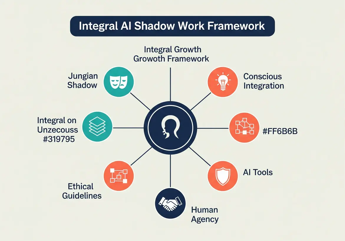 What is AI Support for Shadow Work Integration 3 Illustration of AI-enabled journaling and integral quadrant mapping