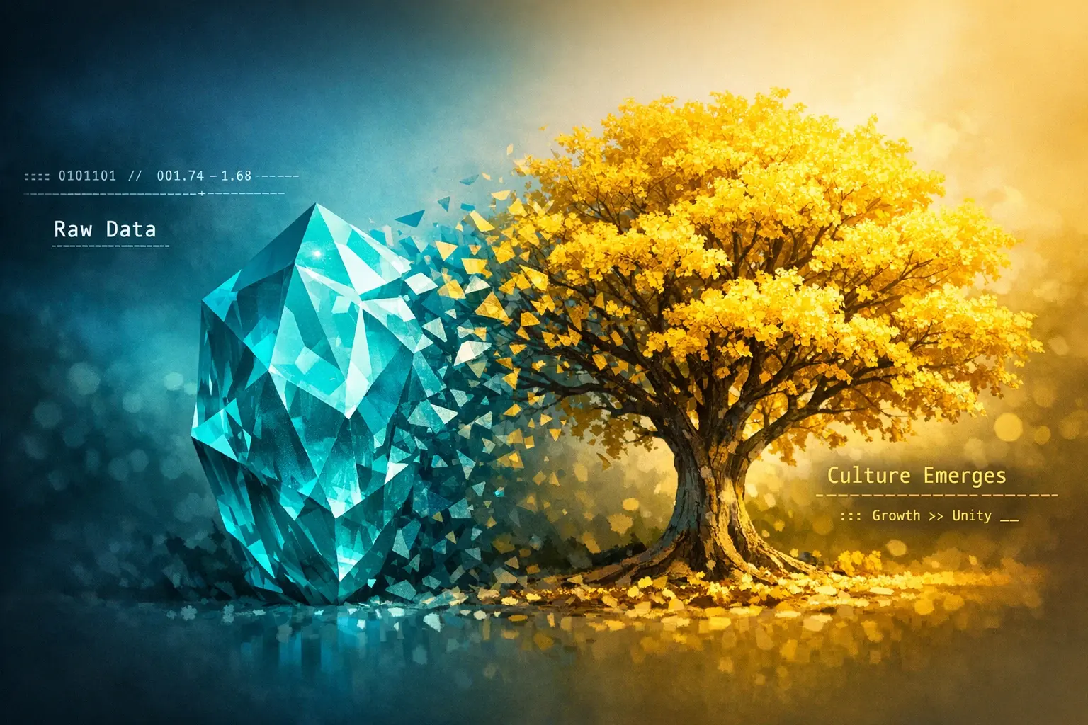 Diagnosing Organizational Culture with AI through an Integral Lens (AQAL) 3 Overlay of four interconnected circles — each representing a quadrant, with data streams flowing between them.