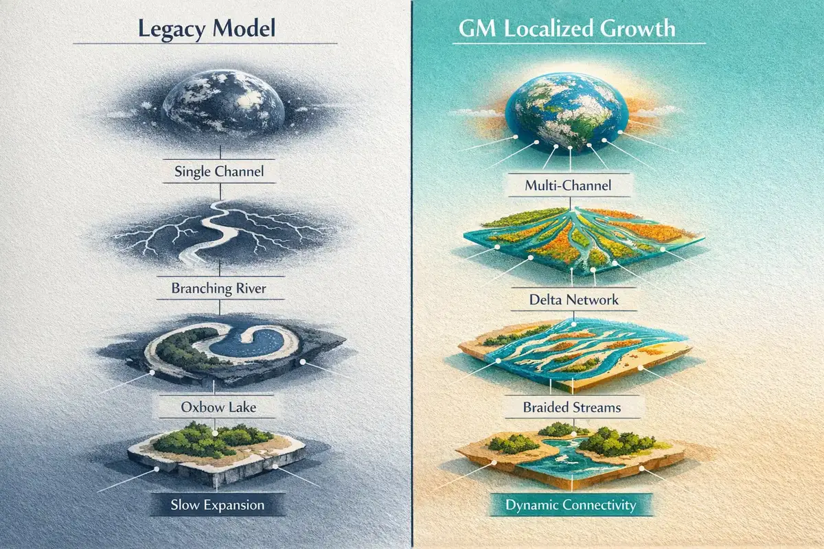 Strategies for Local Growth and Community Engagement 5 An infographic illustrating the process of moving from asset mapping through community engagement to measurable business outcomes like increased advocacy and regional market share.