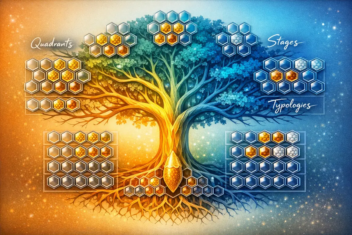 AQAL Model & Core Integral Theory 5 Diagram showing evolutionary stages of leadership mapped across multiple cultures