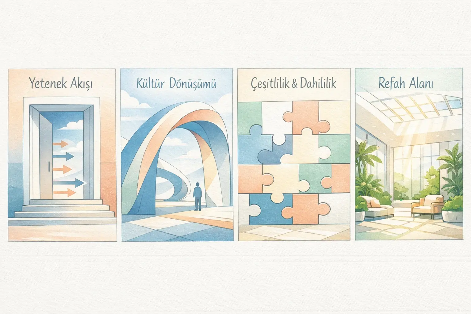 İnsan Kaynakları Direktörü (CHRO/CPO) için Bütüncül Liderlik: Yüksek Performanslı ve Dirençli Organizasyonlar İçin Güvenilir Yol Haritası 2 kültür dönüşümü ve çeşitli İK ortamları görseli