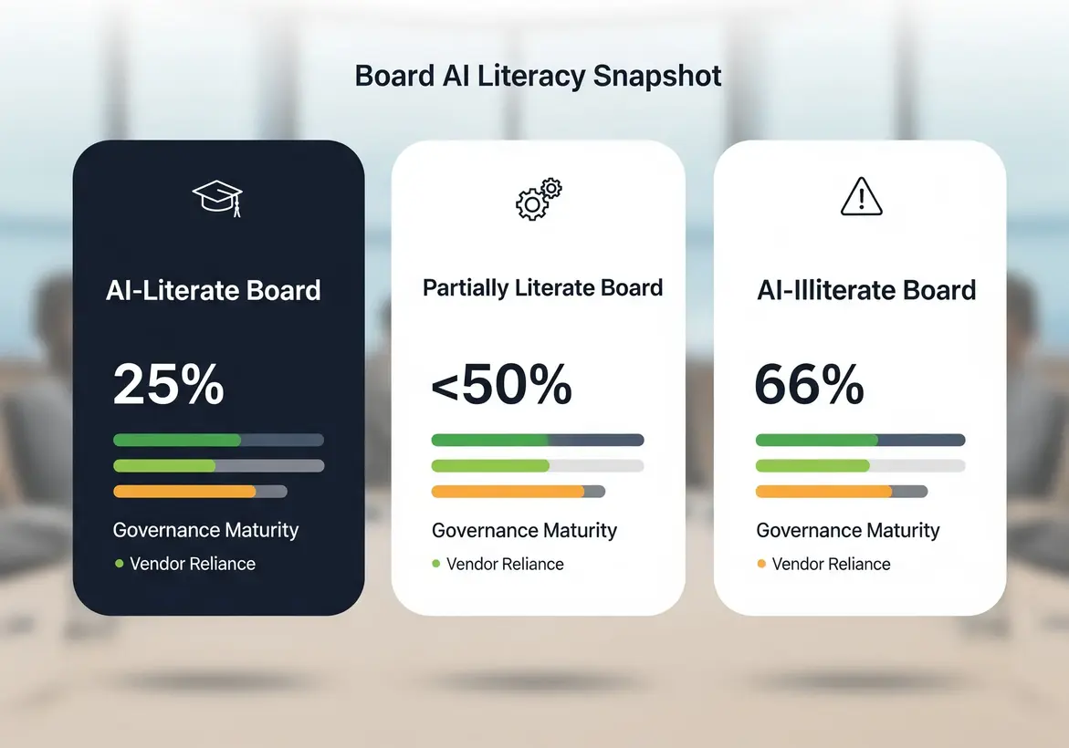 Leadership Development for Board Members 4 Board in session evaluating AI governance frameworks