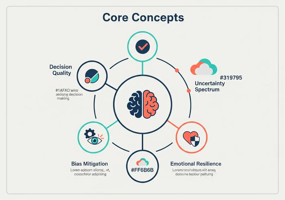 Strategic Decision-Making Tips for New CEOs 4 A stylized visual representation of a decision uncertainty map for startup CEOs, showing the Cynefin domains and decision flows.