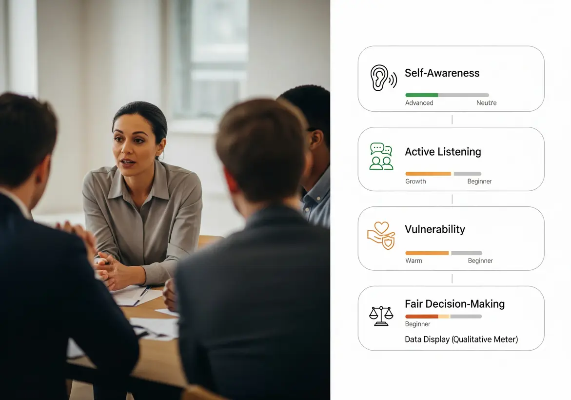 Diversity Equity Inclusion as a Leadership Imperative 7 Facilitator leading advanced DEI metrics review with executives