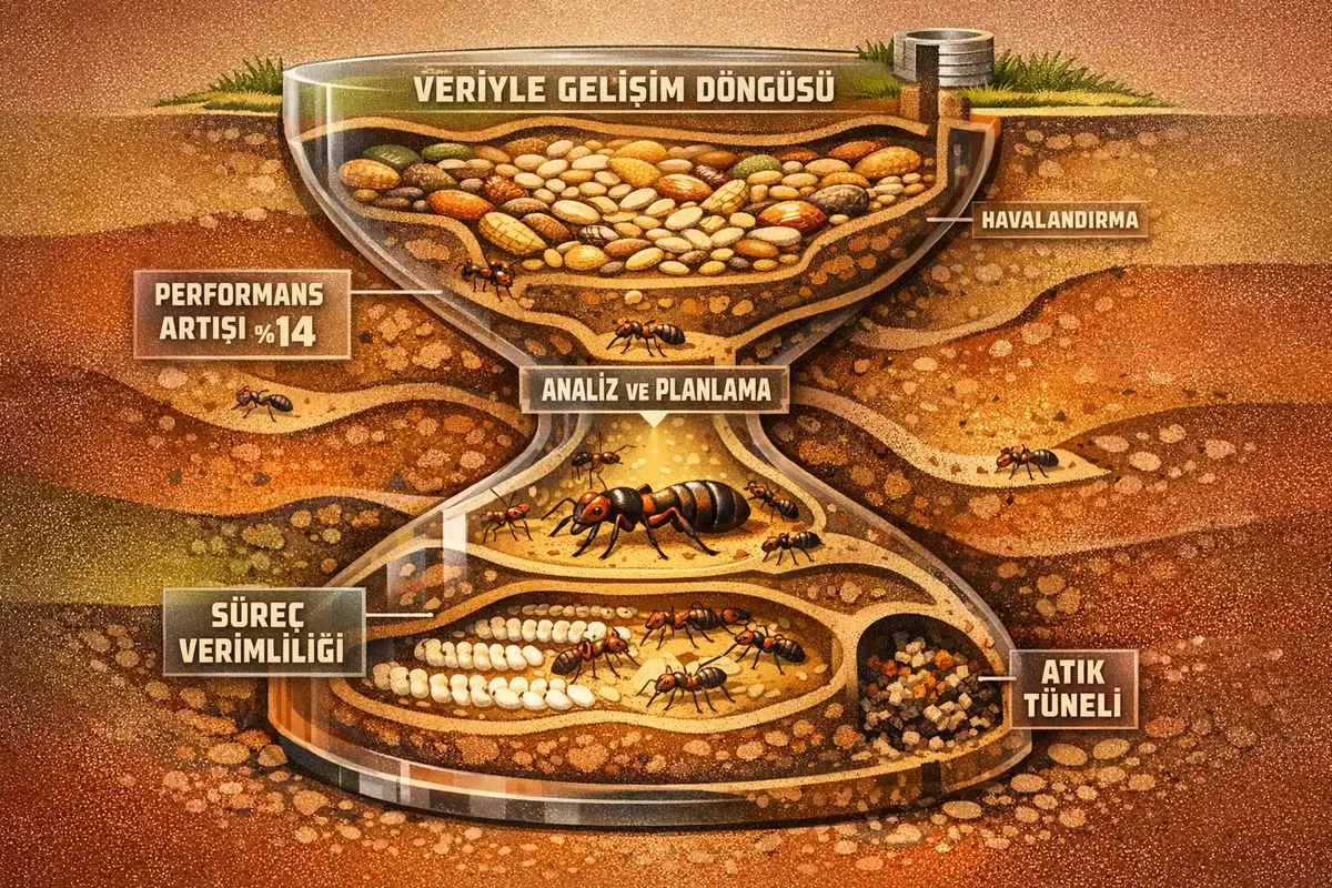 360 derece geri bildirim ve liderlik değerlendirme nedir 5 Takım çalışmasını ve liderin yönlendirme rolünü betimleyen modern çizim