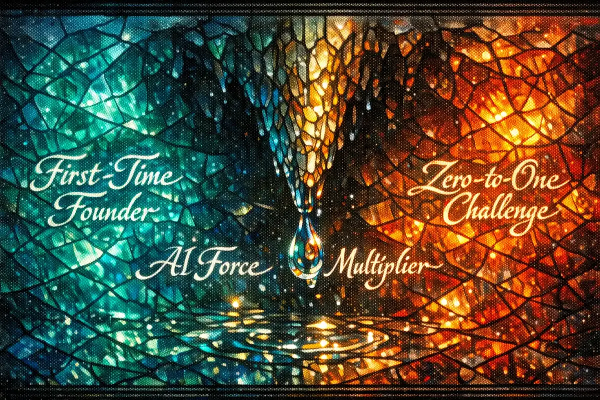 Leadership Development for First-Time Founder CEOs 4 First-time founder CEO leveraging AI tools in a collaborative workspace