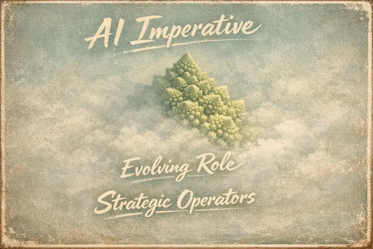 Leadership Development for General Managers 4 General managers using AI analytics dashboard