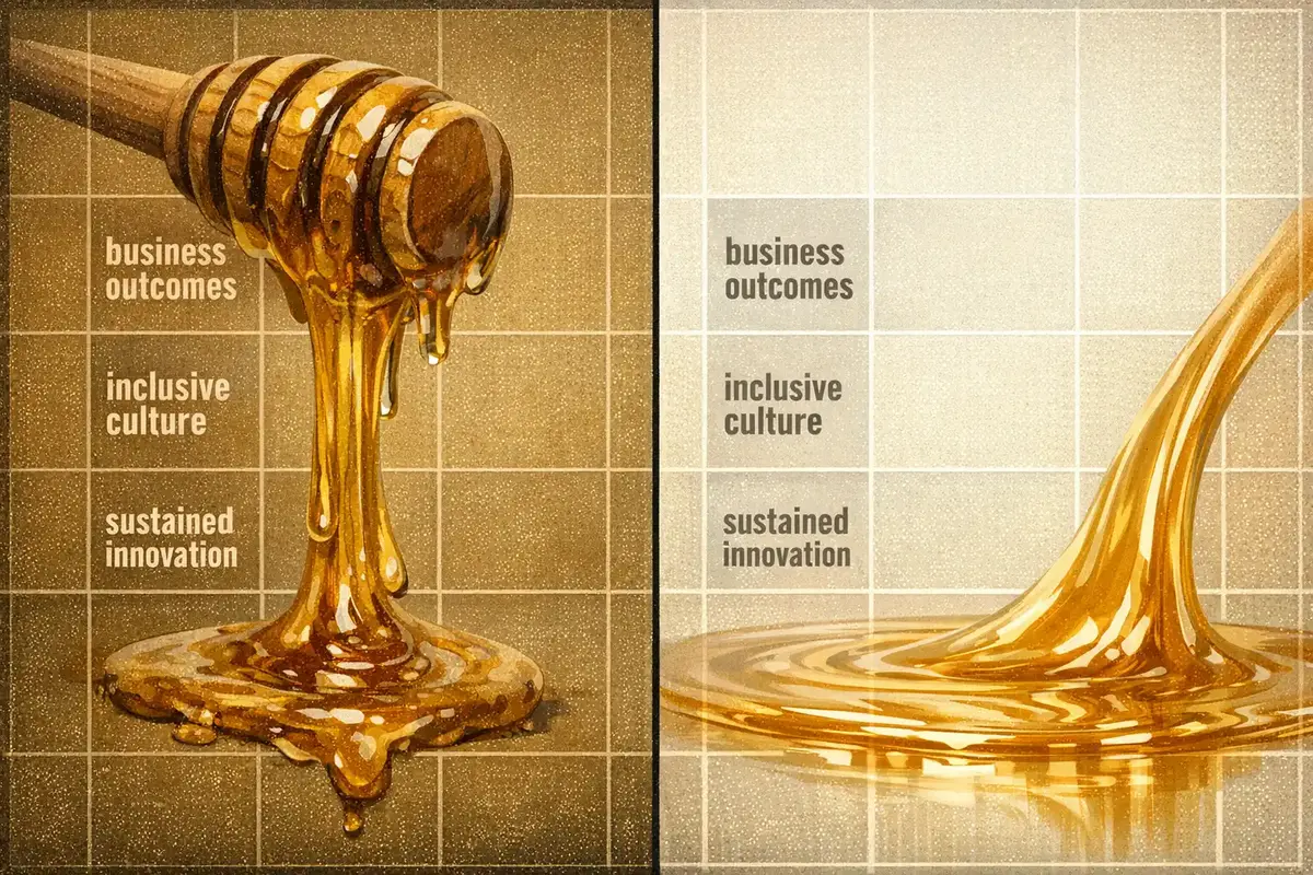 Designing Hybrid Work Models to Support Culture and Productivity 6 Facilitator guiding a business team through a structured alignment workshop with visual aids and group exercises