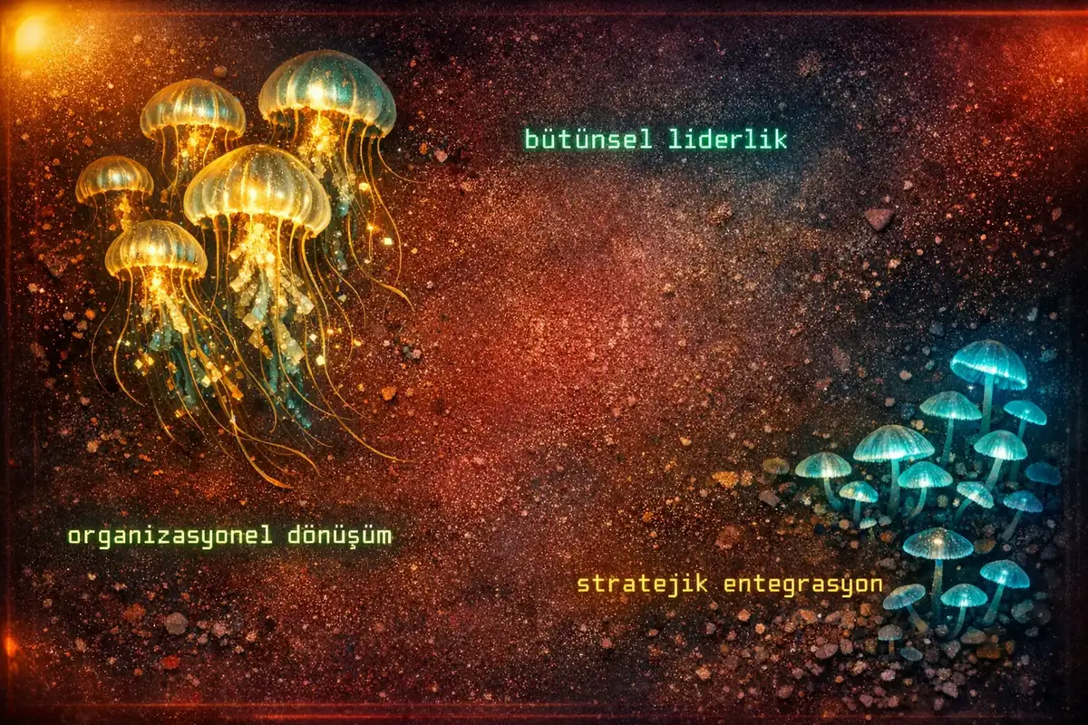 Integral Liderlik İlkelerinin Kurumsal Yapılara Entegrasyonu 4 Kurumsal liderlik entegrasyonunu temsil eden görsel