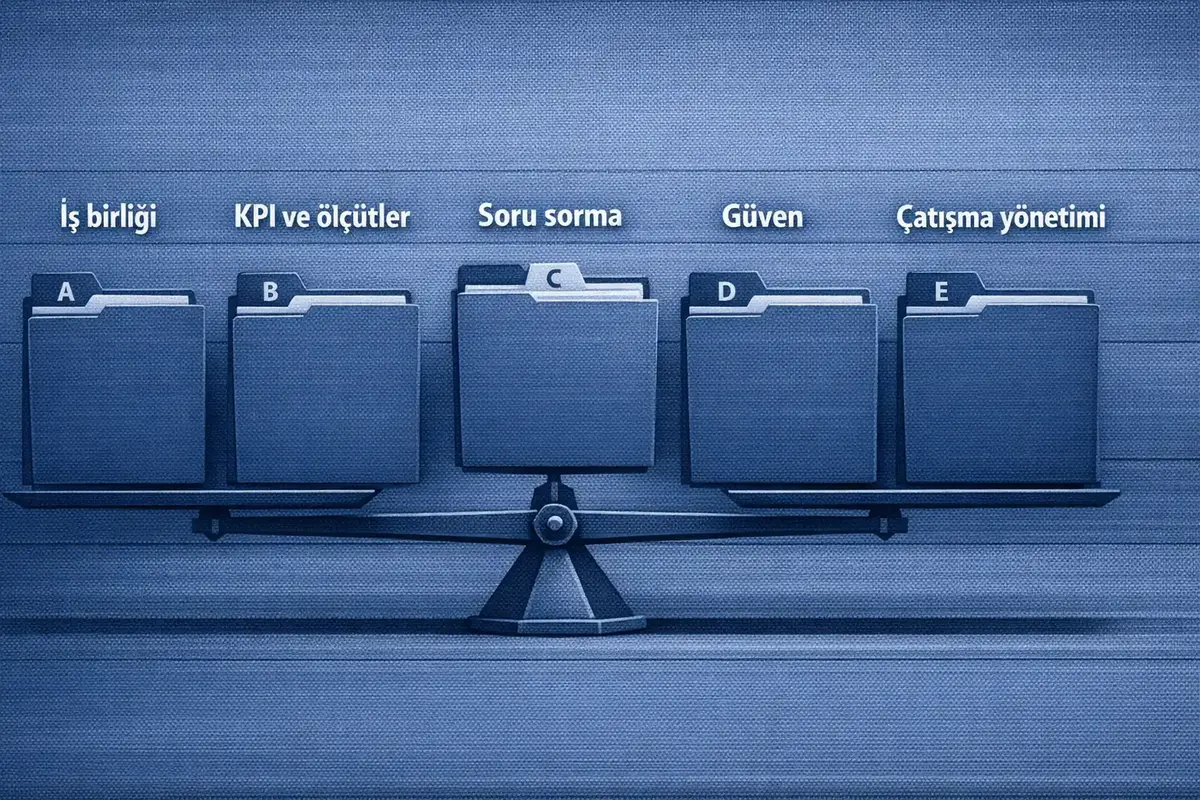 Çapraz Fonksiyonel Ekip Yönetimi Yaklaşımları 5 Çapraz fonksiyonel ekiplerde karar akışı görseli