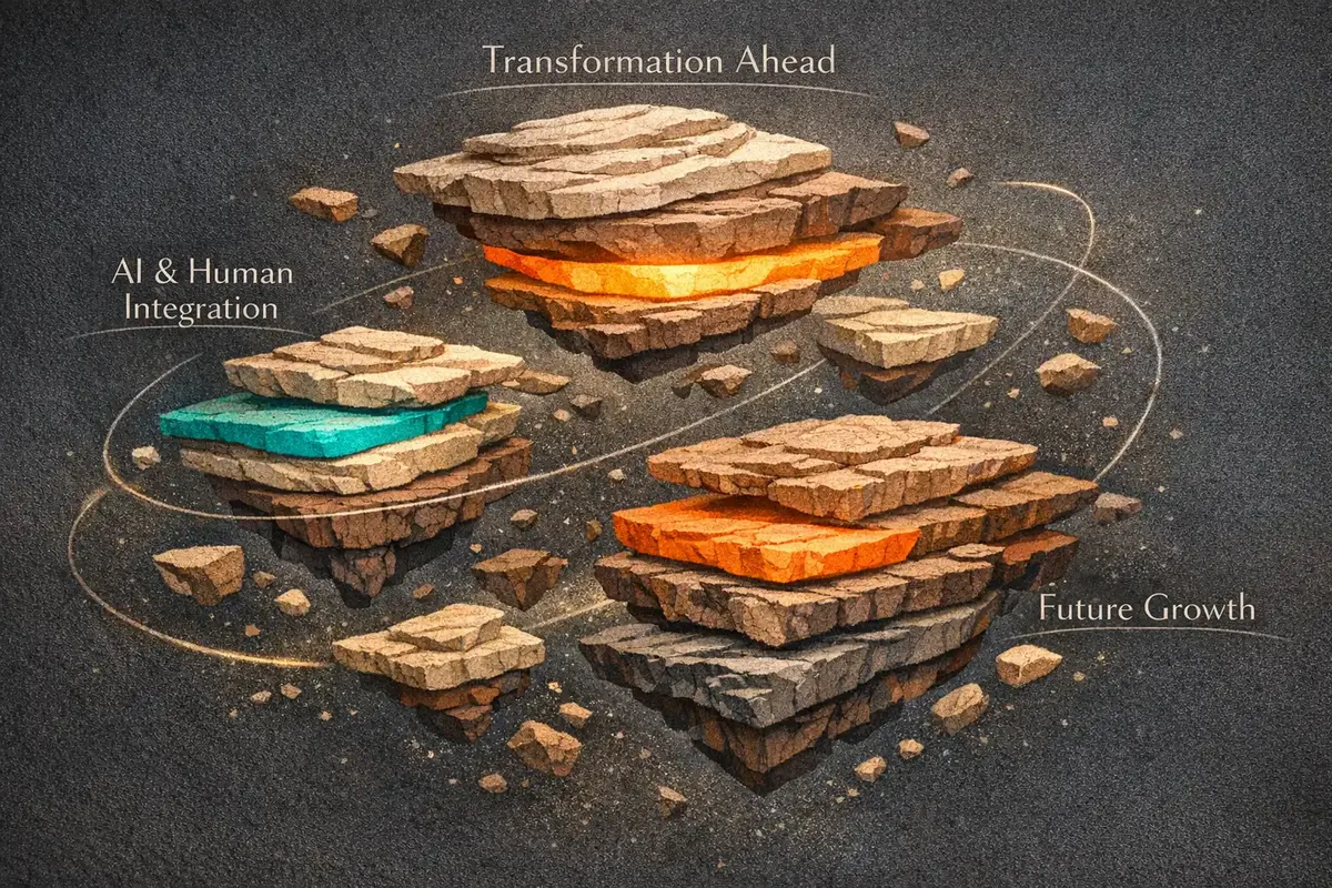 Leadership Development for Chief Marketing Officers 6 A diverse marketing team collaborating on a purpose-driven brand strategy, with digital tools and data dashboards visible