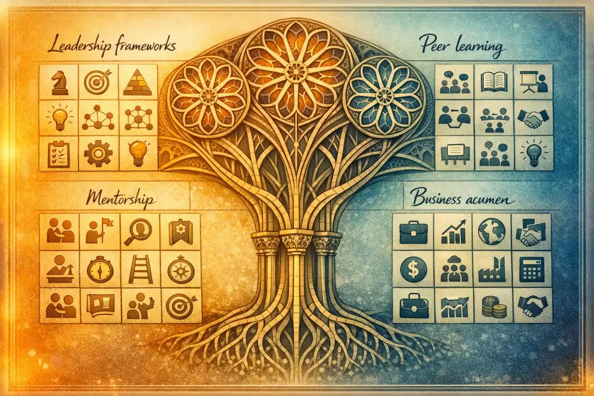 Leadership Development for Chief Technology Officers 5 Peer-led leadership development and strategic investment visual