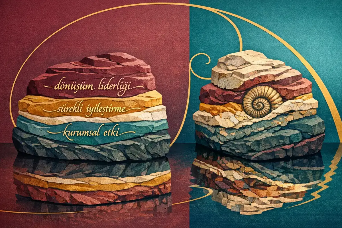 Operasyon Direktörü için Bütüncül Liderlik 6 Veri odaklı liderlik ve performans ölçümünü simgeleyen gösterge paneli görseli