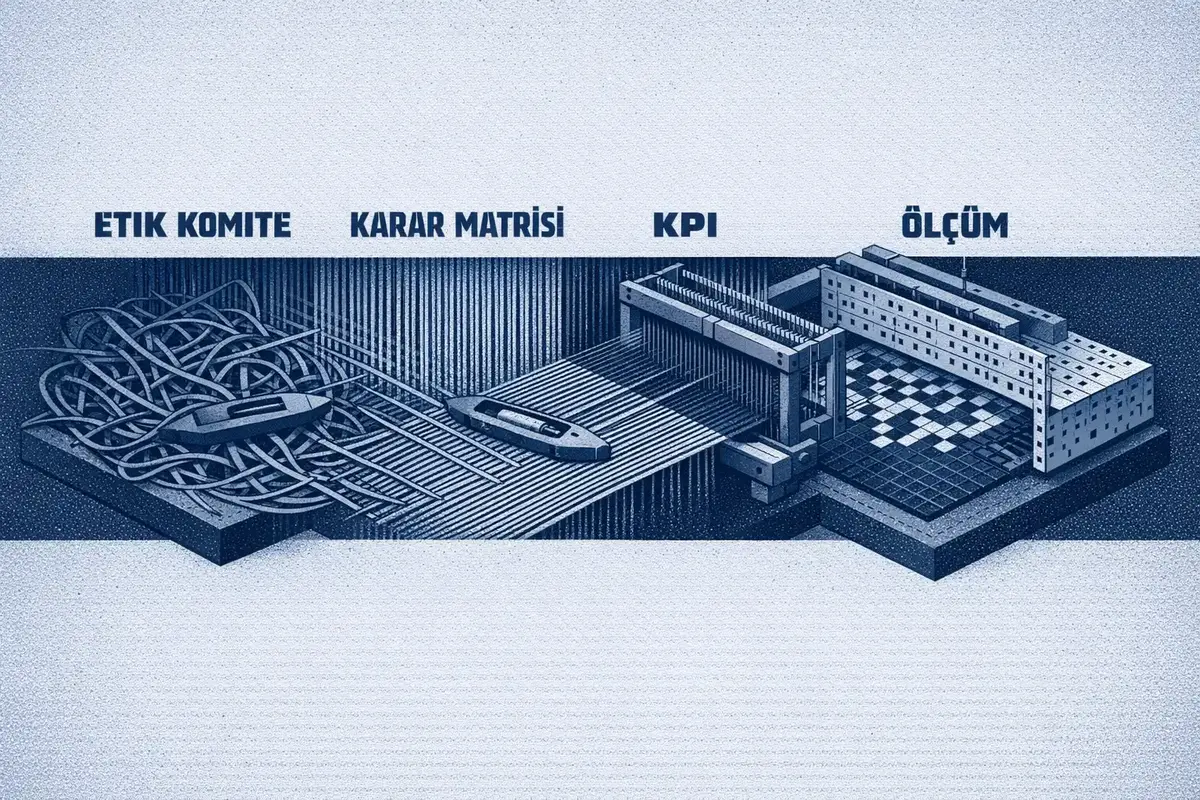 Kurumsal Etik Kültür ve Değer Odaklı Karar Alma 5 Etik karar alma sürecini tartışan yönetim ekibi