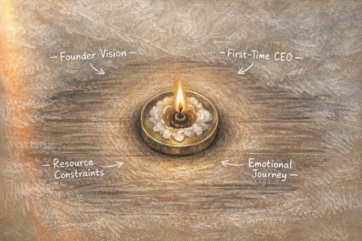 Translating Founder Vision into Early Business Models 4 A visual flowchart showing the journey from founder vision to MVP and business model validation