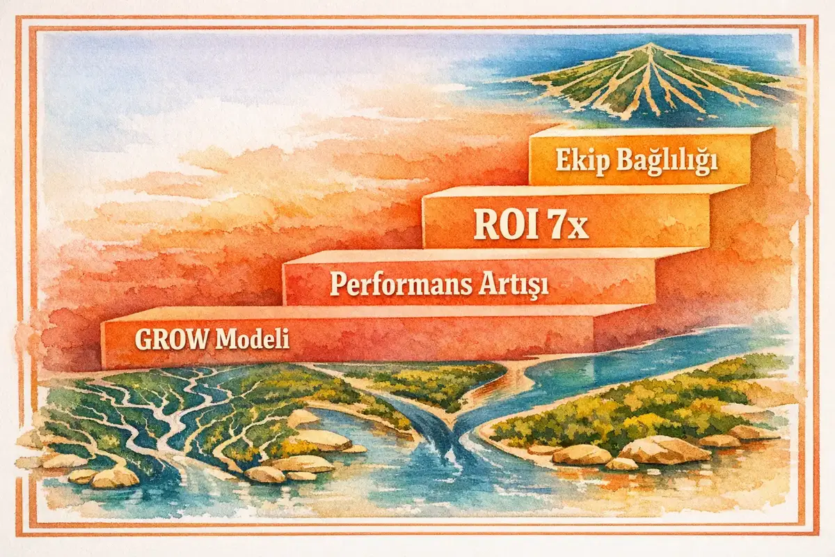 Yöneticiler İçin Integral Koçluk Becerileri 5 koçluk ve ekip performansı infografiği