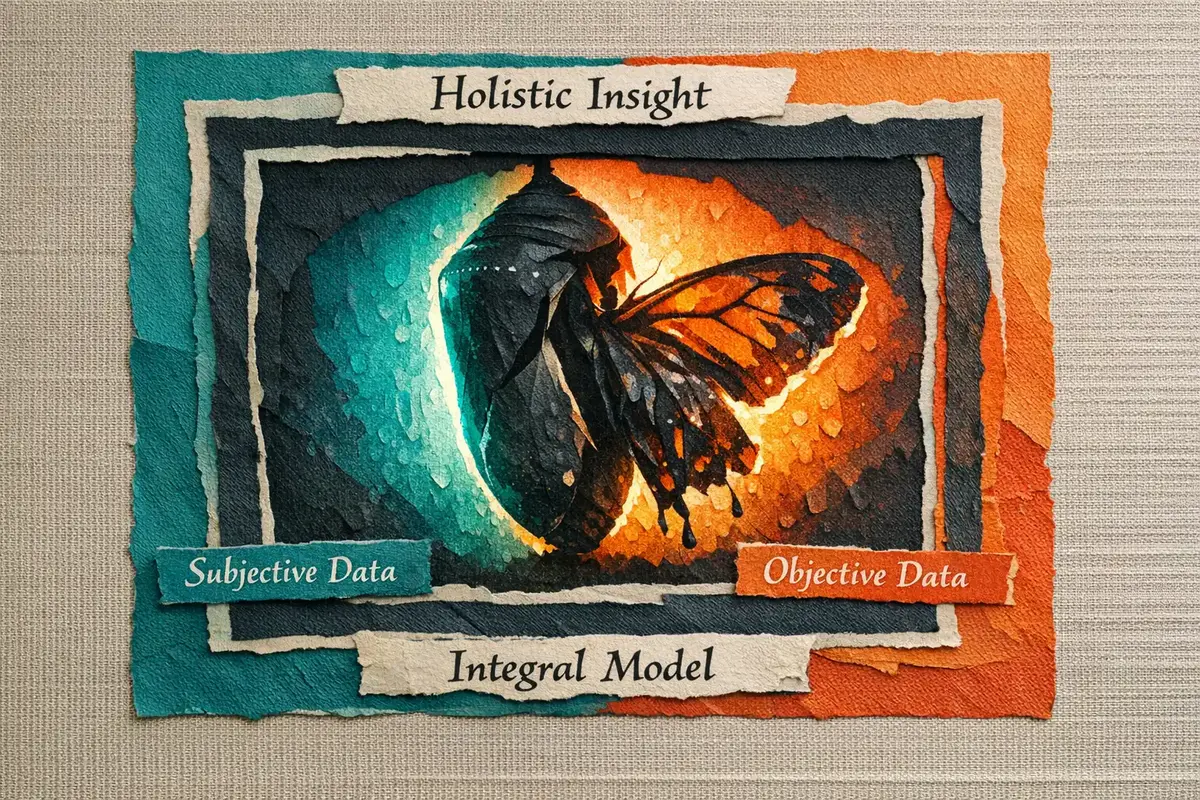 Understanding AI for Multi-Dimensional Integral Analysis 4 Diagram illustrating the four quadrants of the AQAL model with AI data flows