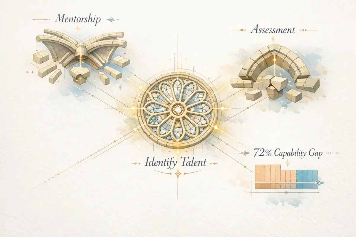How GMs Build Succession Pipelines for Future Leaders 5 A mentor and mentee discussing leadership development goals