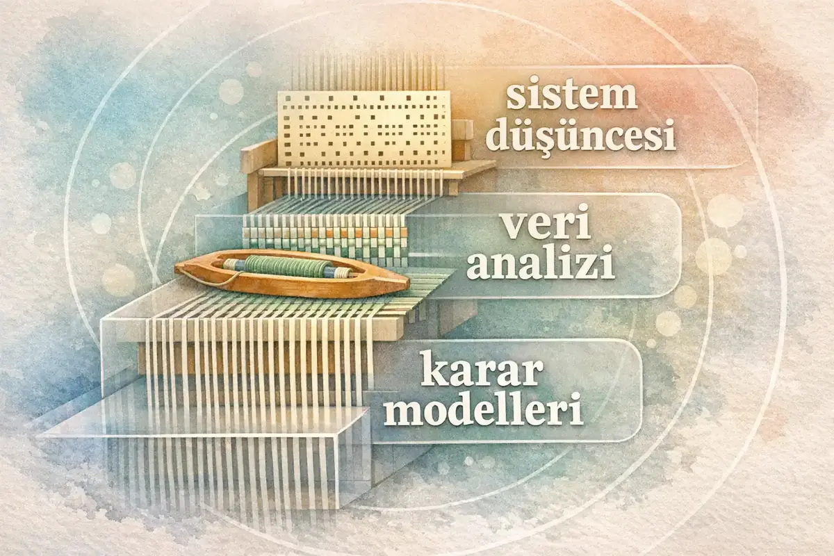 Liderlikte Stratejik Karar Alma ve Kompleksite Yönetimi 5 Veri analitiği ve sezgisel karar verme arasındaki dengeyi simgeleyen bir terazi illüstrasyonu
