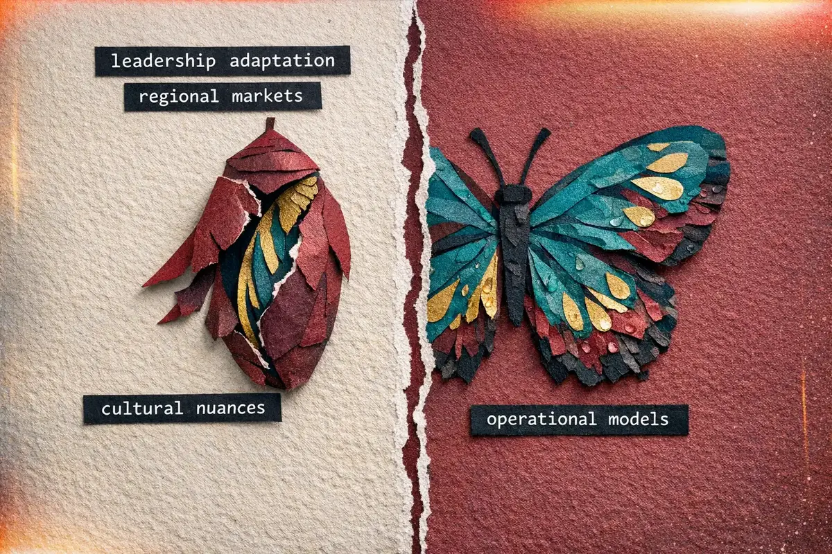 Adapting Leadership Strategies for Global Market Success 4 A visual representation of the integration-responsiveness paradox in global leadership.