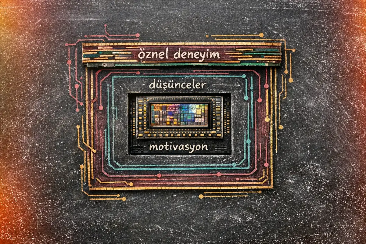 Yapay Zeka Destekli İçsel Gelişim ve Öznel Deneyim Analizi 4 Integral teori üst sol kadran ve yapay zeka analizini temsil eden görsel