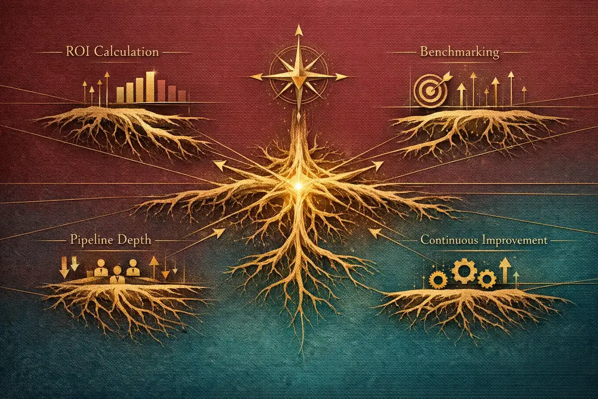 Leadership Development Assessment ROI Succession Planning 5 ROI calculation and benchmarking visual