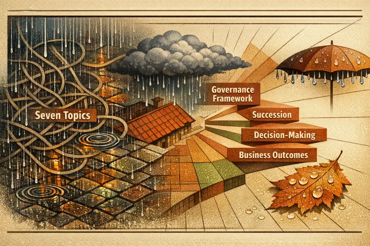 How to Create a Family Charter for Leadership and Governance 5 Family business leadership transition illustration