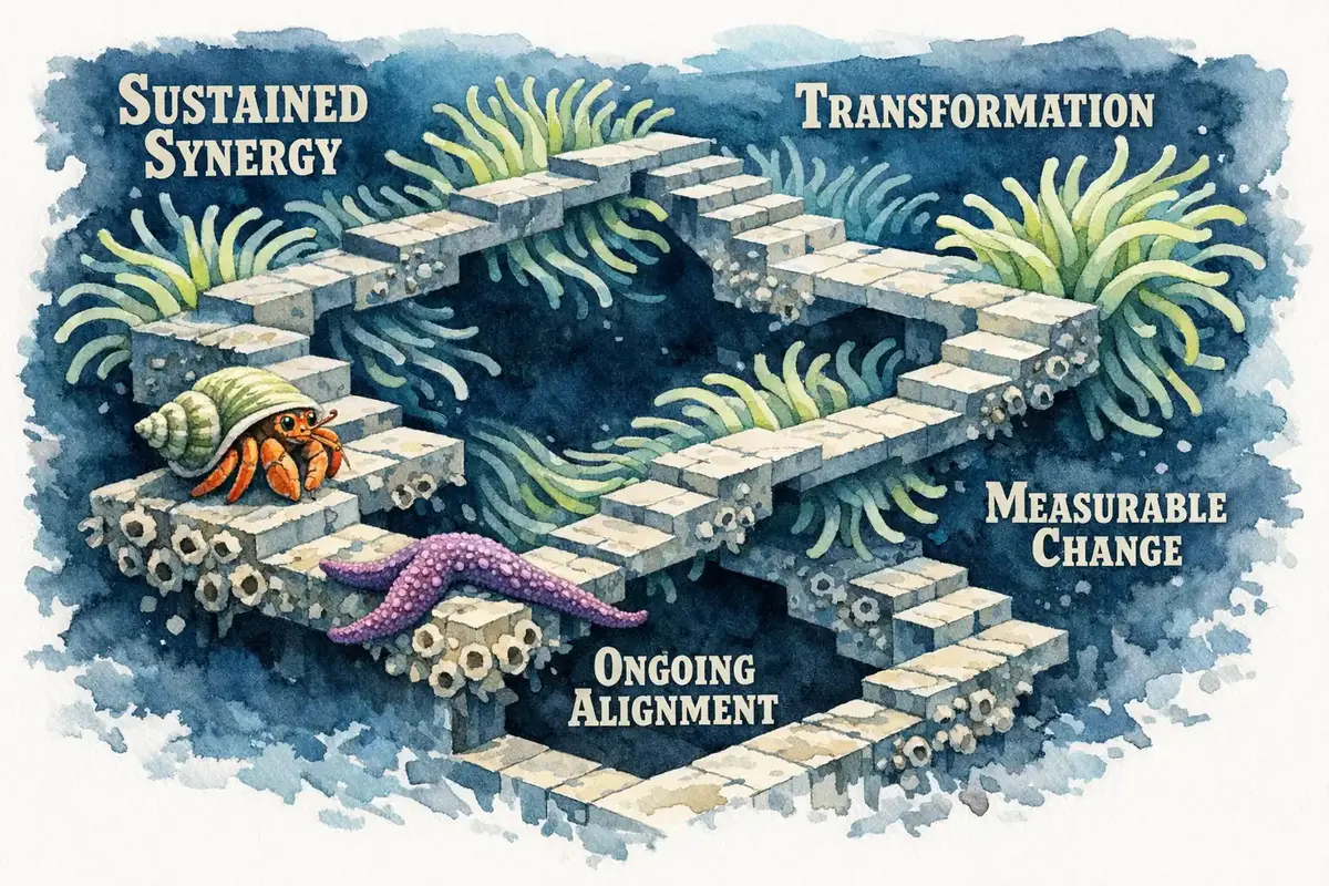How GMs Can Break Down Silos to Drive Team Synergy 6 A flowchart showing the process of diagnosing and breaking down silos