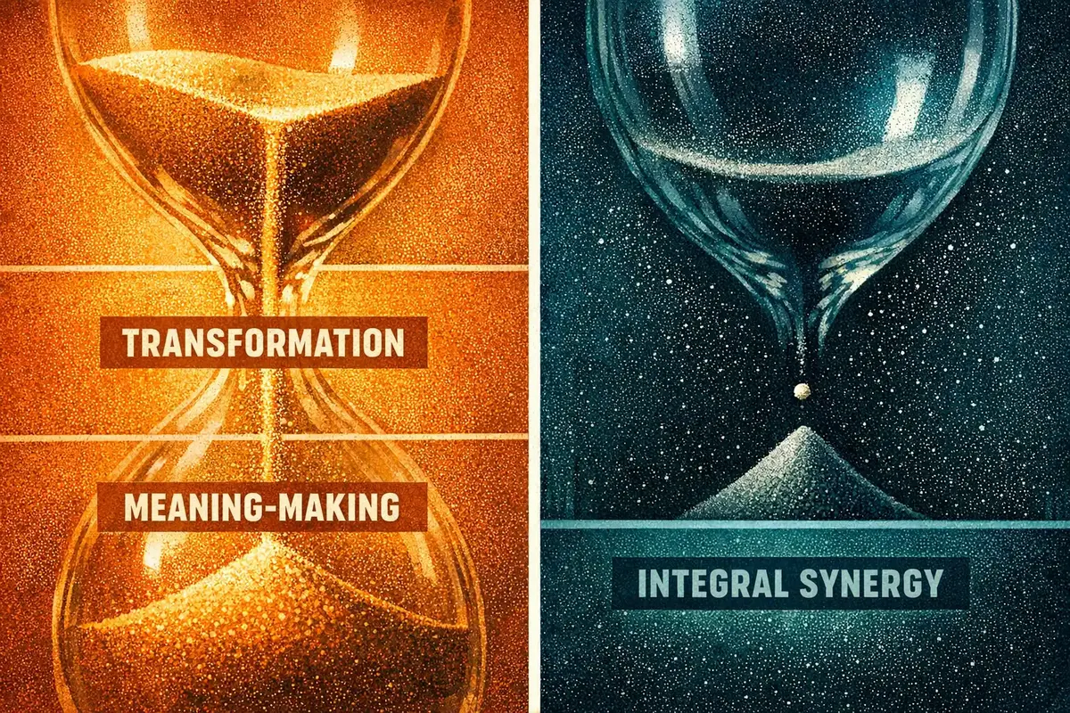 Understanding AI Analysis of Qualitative Peak Experiences 6 Visual guide showing the integration of AI and Integral frameworks in qualitative analysis.
